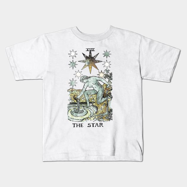 The Star - Major Arcana Tarot Card Kids T-Shirt by The Blue Box